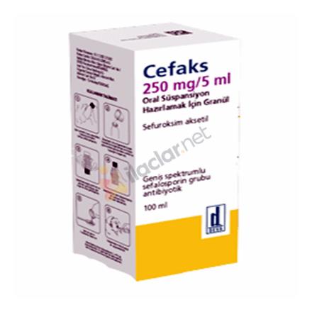CEFAKS 250 mg/5 ml 100 ml oral süspansiyon hazırlamak için granül