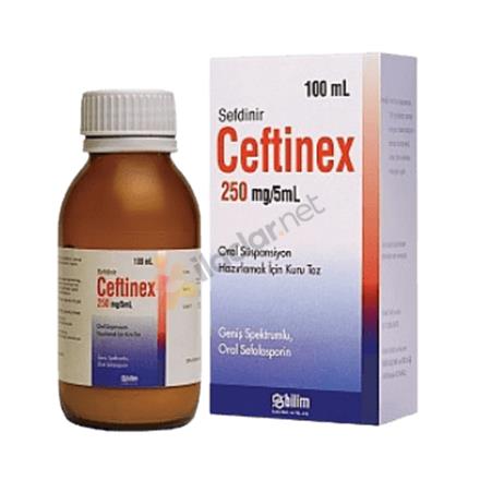 CEFTINEX 250 mg/5 ml 100 ml oral süspansiyon için kuru toz