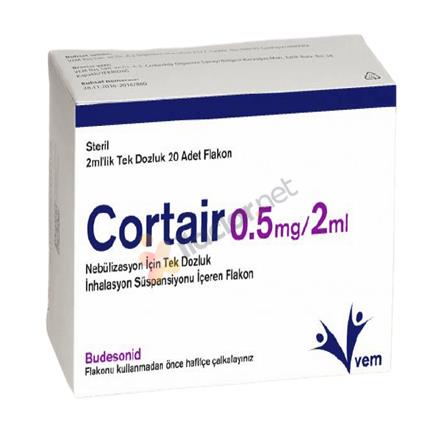 CORTAIR 0.50 mg/ml nebulizasyon için tek dozluk inhilasyon süspansiyonu içeren flakon (20 flakon)