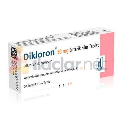 DIKLORON 50 mg 20 enterik kaplı film tablet