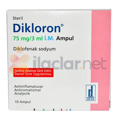 DIKLORON 75 mg IM 10 ampül