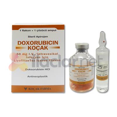 DOXORUBICIN KOCAK 50 MG IV/INTRAVESIKAL INFUZYON ICIN LIYOFILIZE TOZ ICEREN 1 FLK+1 AMP