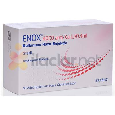 ENOX 4000 ANTI-XA IU/0,4 ML 20 KULLANIMA HAZIR ENJEKTOR