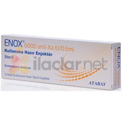 ENOX 6000 ANTI-XA IU/0,6 ML 2 KULLANIMA HAZIR ENJEKTOR