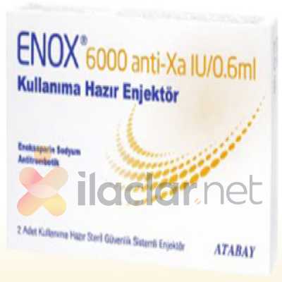 ENOX 6000 ANTI-XA IU/0,6 ML 20 KULLANIMA HAZIR ENJEKTOR