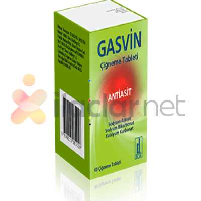 GASVIN 500 MG /267 MG /160 MG CIGNEME TABLETI (60 TABLET)