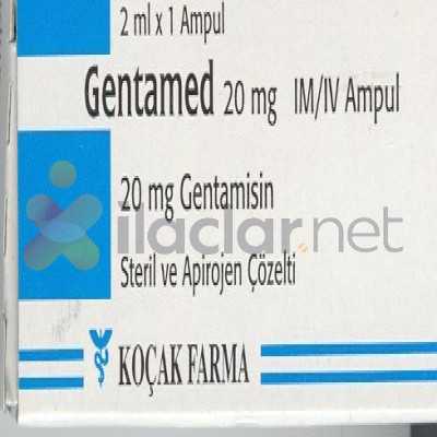 GENTAMED 20 MG/2 ML I.M./I.V. ENJEKSIYONLUK COZELTI (1 AMPUL)