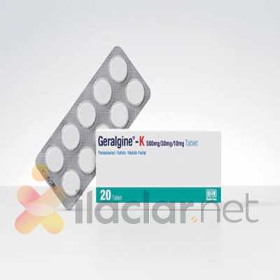 GERALGINE-K 500/30/10 MG 20 TABLET