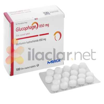 GLUCOPHAGE 850 MG 100 FILM TABLET