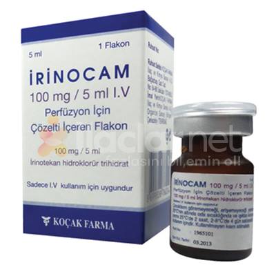 IRINOCAM 100 MG/5 ML IV PERFUZYON ICIN ENJEKTABL STERIL SOLUSYON