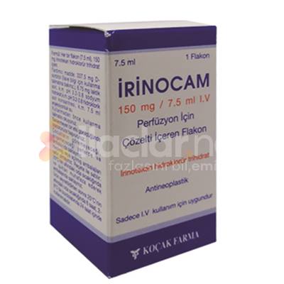 IRINOCAM 150 MG/7,5 ML IV PERFUZYON ICIN ENJEKTABL STERIL SOLUSYON