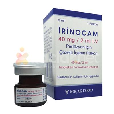 IRINOCAM 40 MG/2 ML IV PERFUZYON ICIN ENJEKTABL STERIL SOLUSYON
