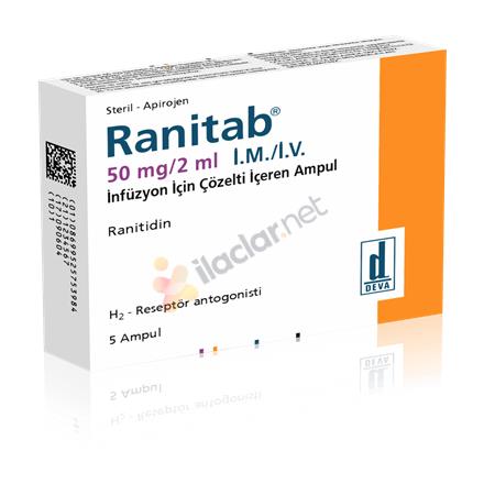 RANITAB 50 mg/2 ml 5 ampül